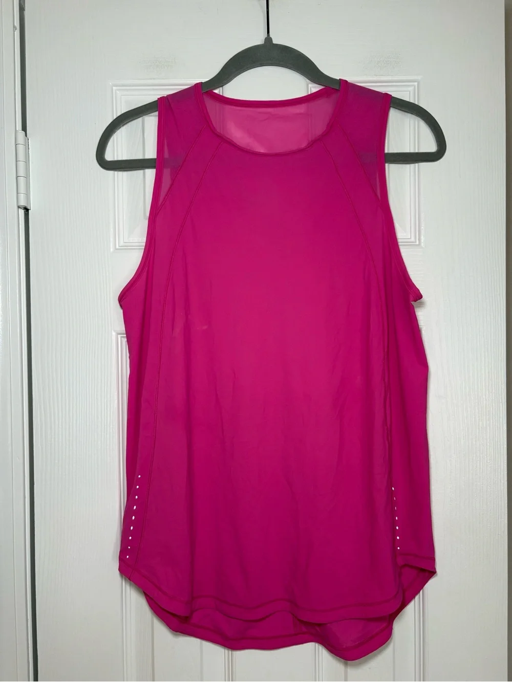 Lululemon Sculpt Tank Sonic Pink Running Workout Mesh Tank Top Est. Size 12